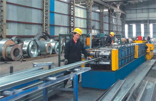 C type steel production line