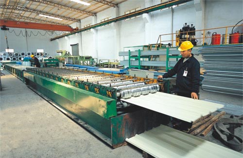 Color tile production line