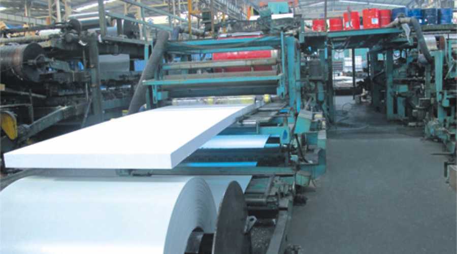 Sandwich tile production line